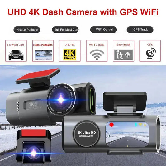 dashcam 4K 24H24 + 1 camera cable 10M WIFI/GPS dashprocam