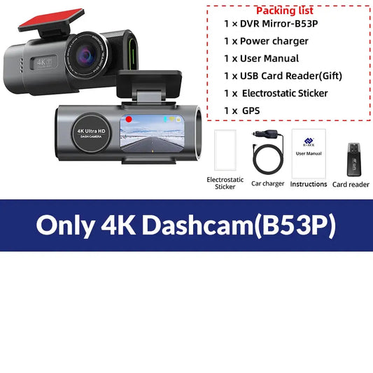 dashcam 4K prise allume cigare WIFI/GPS dashprocam